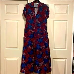 Maxi shirt dress with pockets.